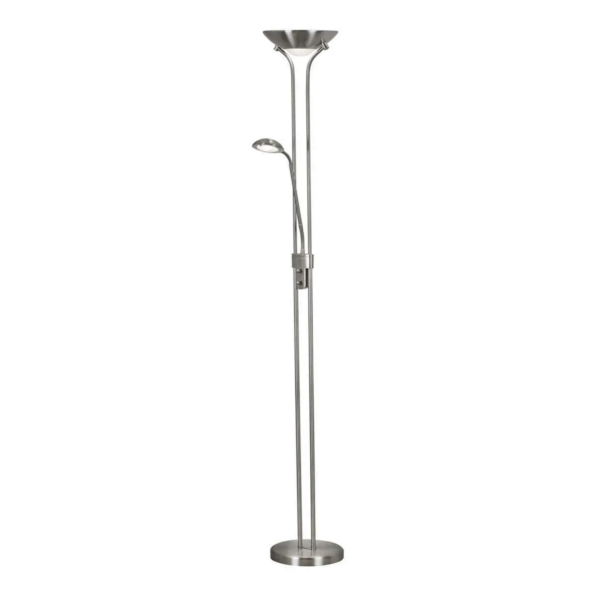 18W LED Satin Silver Mother & Child Floor Lamp