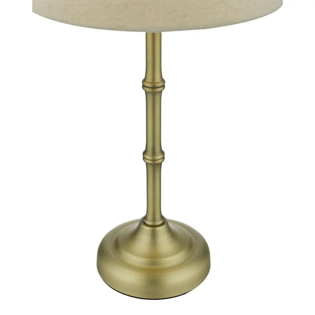 Cane Antique Brass Table Lamp C/W Shade