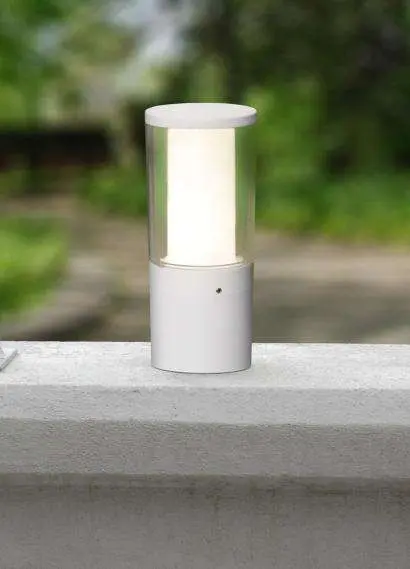 Carlo 250 mm Grey Clear LED 3.5W Bollard Post Light