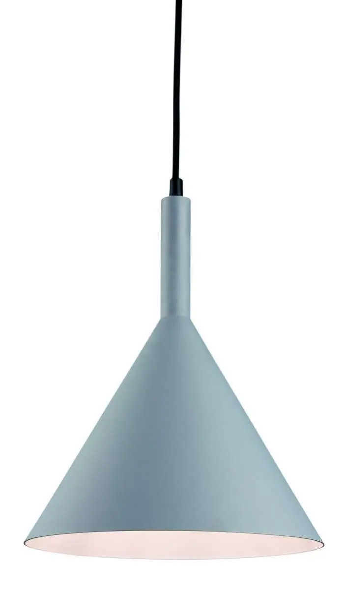 Everest Pendant in Grey Finish with White Inner
