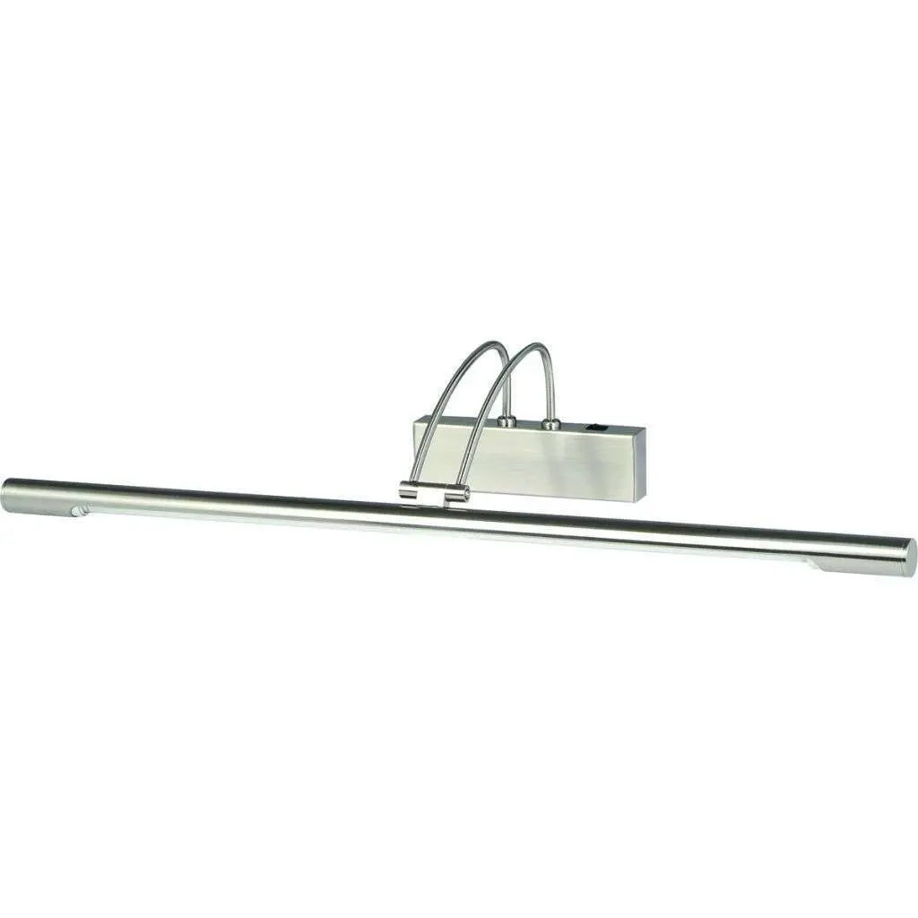 SATIN SILVER PICTURE LIGHT WITH ADJUSTABLE HEAD