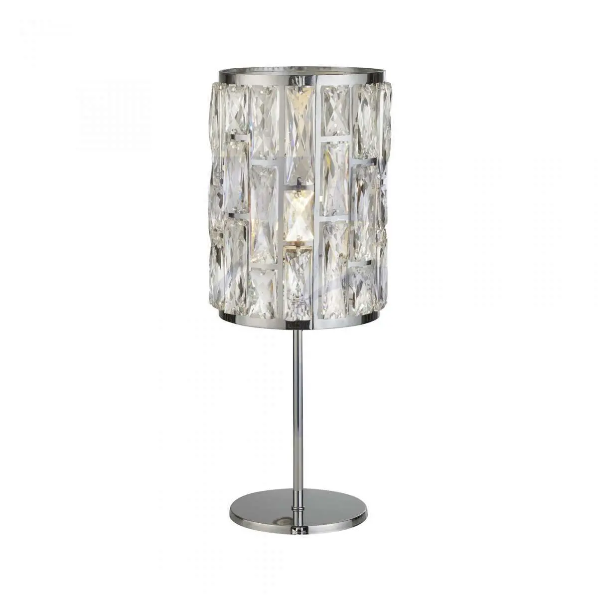 Searchlight 6584CC Bijou 1 Light Chrome Table Lamp With Crystal Glass